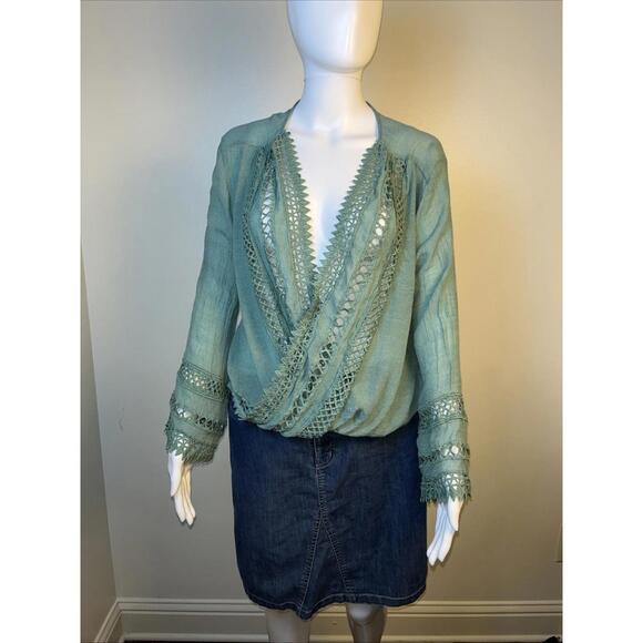 Tops - Fab’rik Green Lace Top